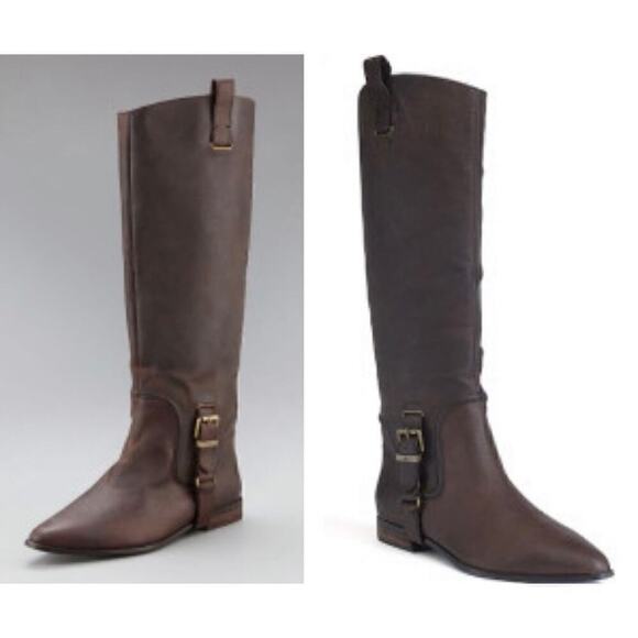 7 For All Mankind Edge Riding Boots Women's Brown Size 10 - Picture 1 of 8